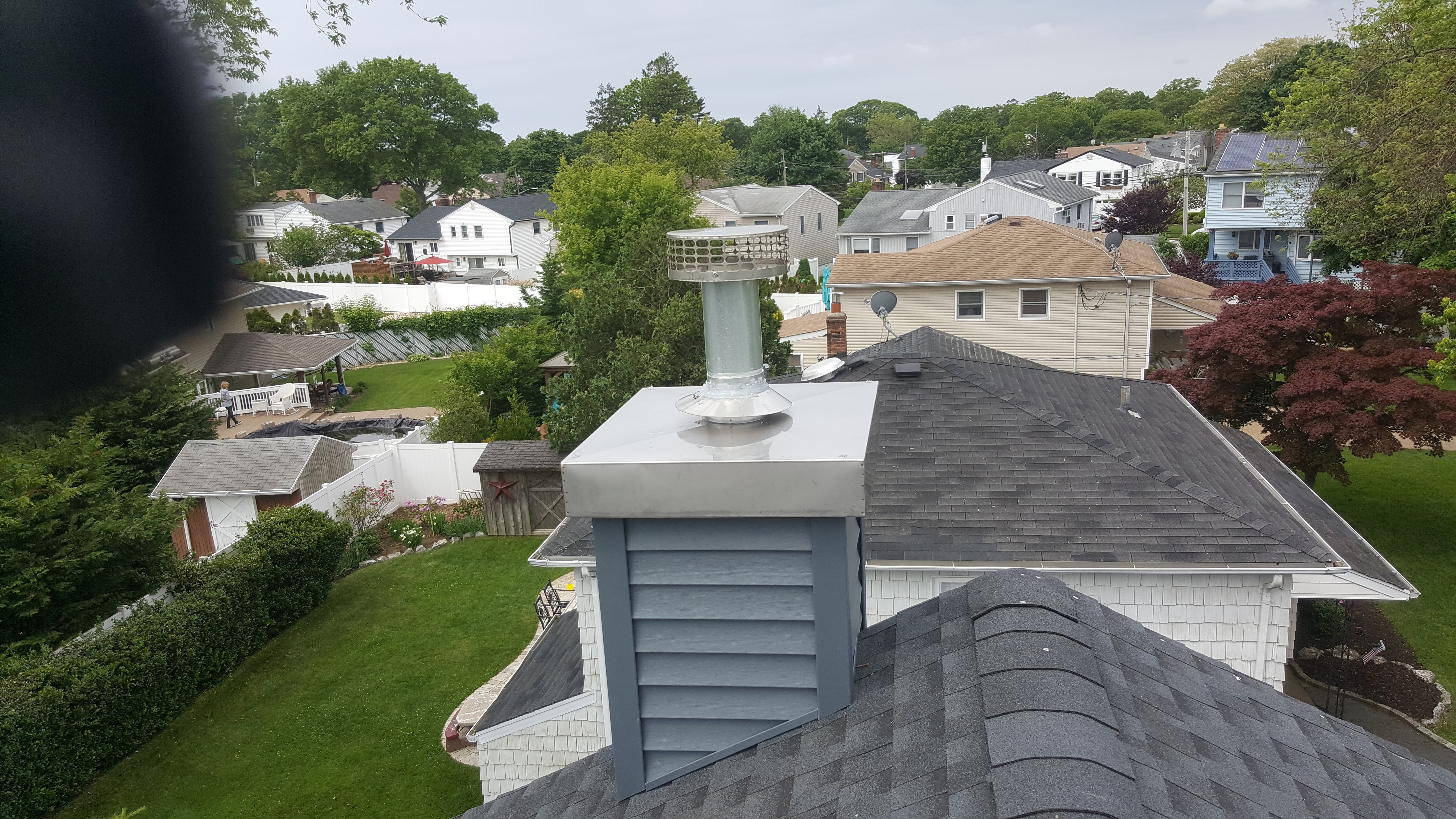 Complete chimney crown rebuild and waterproofing in Franklin Square, New York